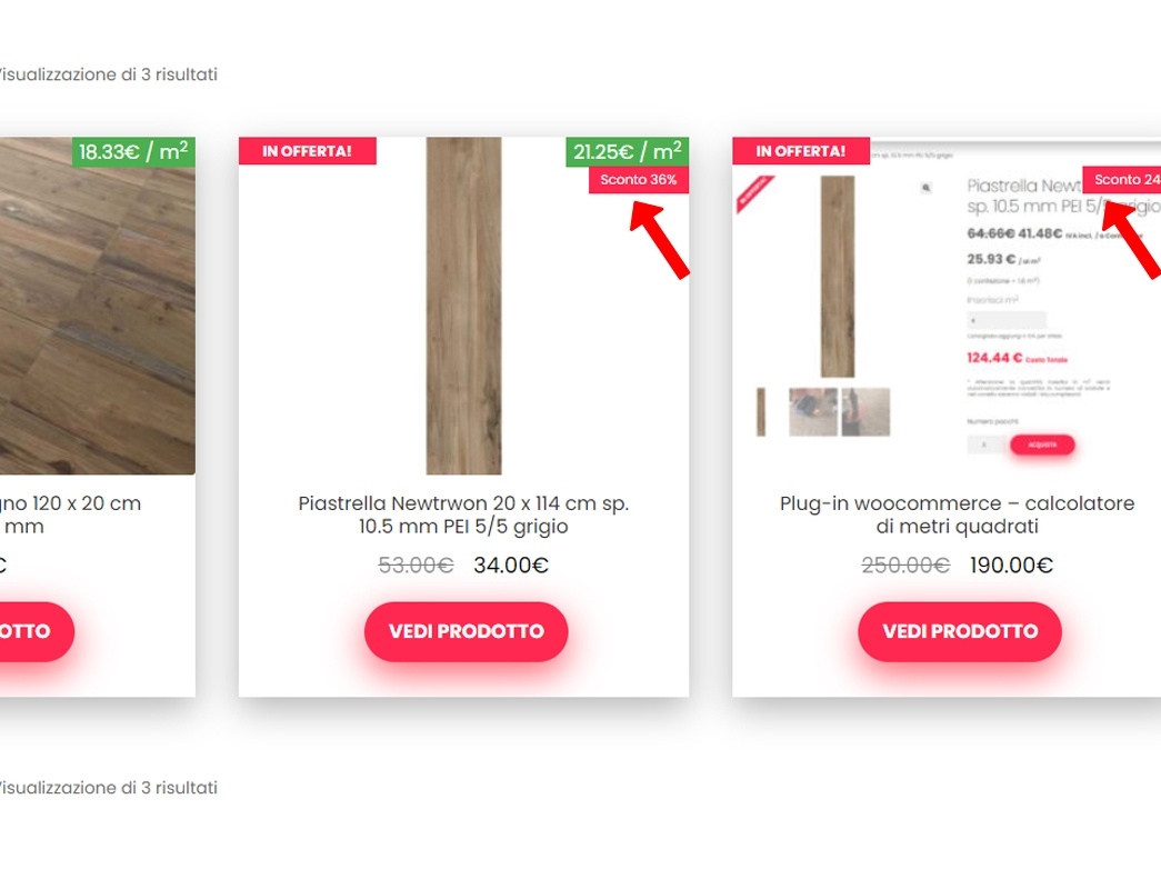 Sviluppato plug-in woocmmerce etichetta sconto in percentuale